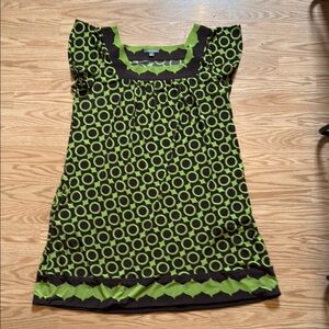 Apt. 9 Green and Brown Patterned Dress